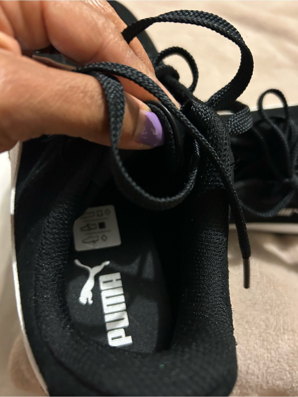 Puma Black and White Bella Donna Sneakers - Picture 2 of 3